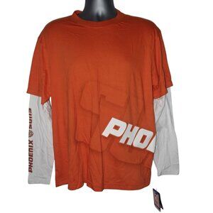 UNK Phoenix Suns‎ Shirt Mens M NBA Orange White NEW Spellout Layered